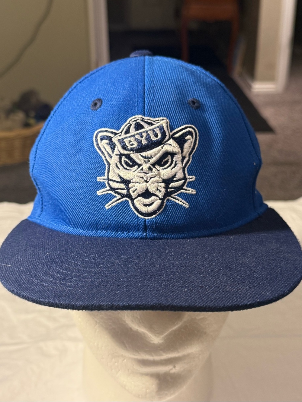Blue Kids Baseball Cap with Navy Brim